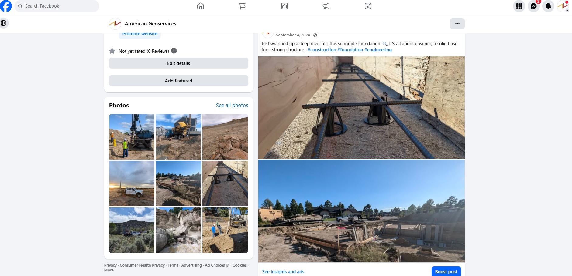 Facebook Page Setup/Management